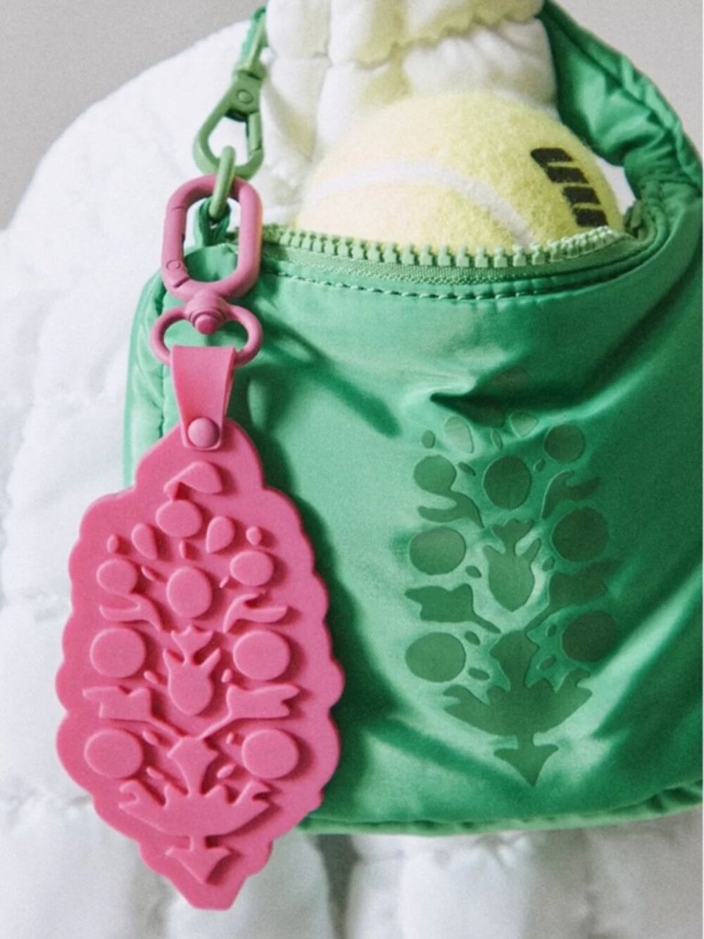 FP Movement Big Buti Keychain in Frosted Magenta Pink One Size NWT